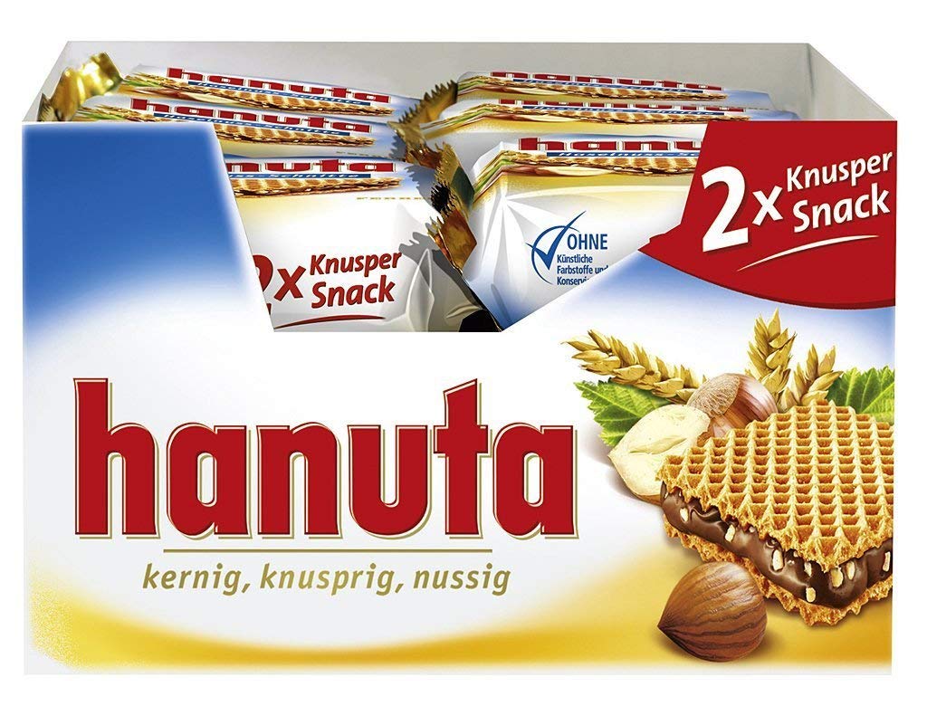 Hanuta Wafers Filled with Hazelnut Creme CASE 18x(2s)