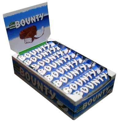 Bounty Milk Chocolate Bar, CASE, (24x57gF) by Peace merchandise