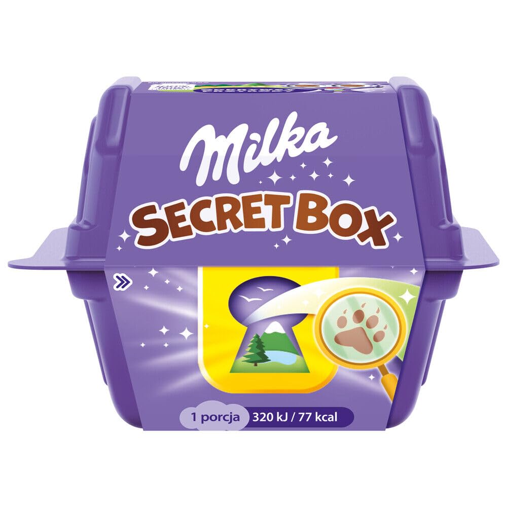 Milk chocolate, Milka SECRET BOX Chocolates Pack 12 x 14.4 g with surprise Toy by peace merchandise