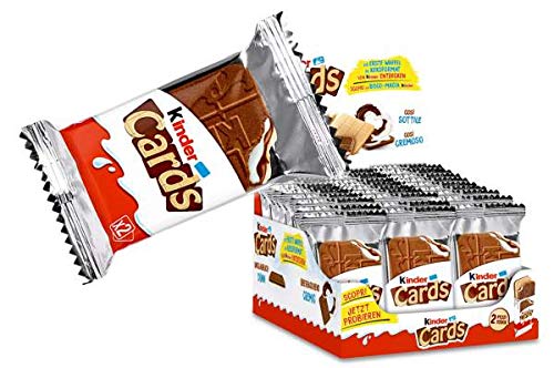 kinder cards chocolate wafers (30 pack of 2)