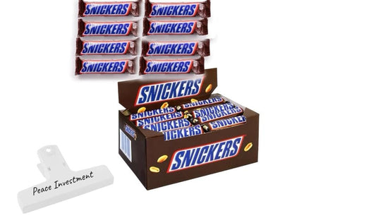 SNICKERS Full 40 Size Bulk Milk Chocolate Candy Bars, 8 extra 1.86 oz Bar, total 48 Count by Peace merchandise