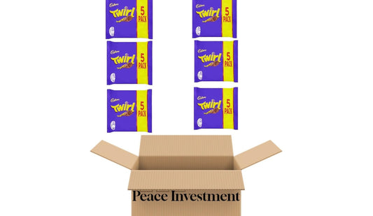 Cadbury twirl 5 bars and pack of 6 3.84 Ounce, total 30 chocolate bars