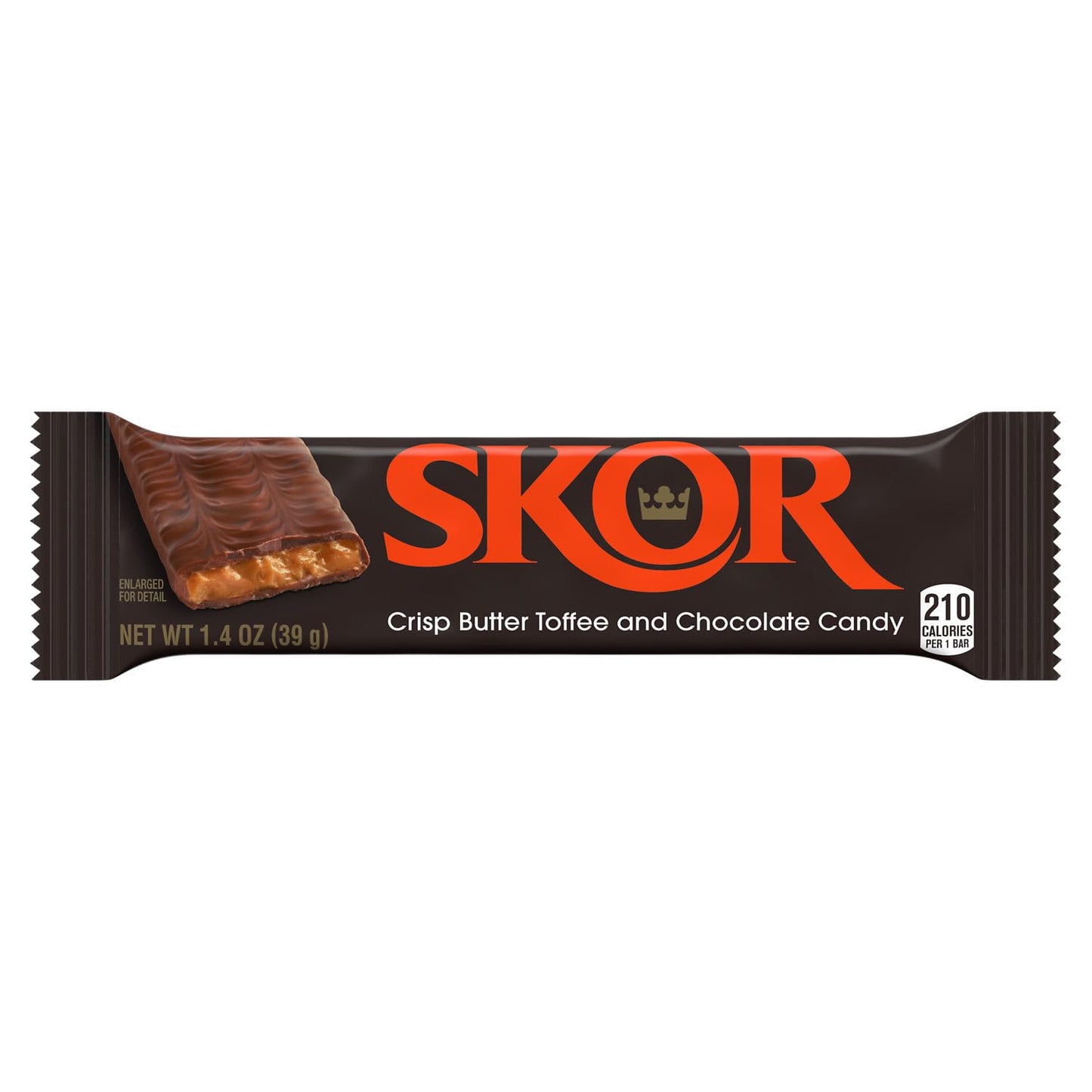 SKOR Crisp Butter Toffee and Chocolate Candy Bars, 1.4 oz (18 Count)