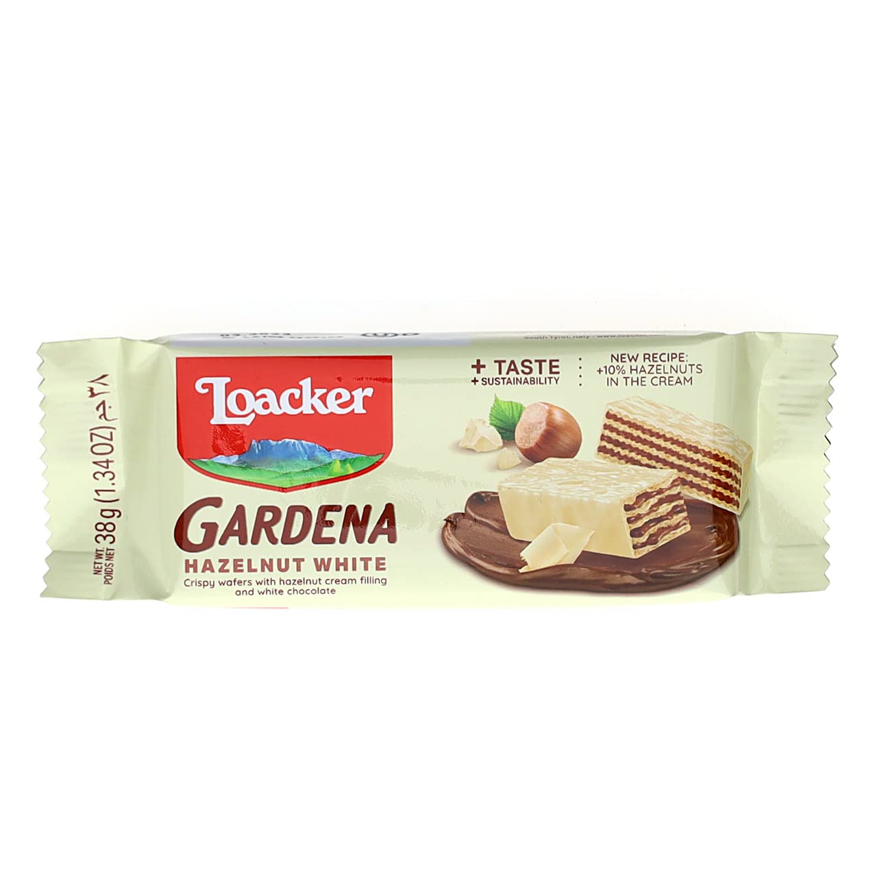 Loacker Gardena - Premium Chocolate Covered Crispy Wafer Snack Bars with Cream Filling