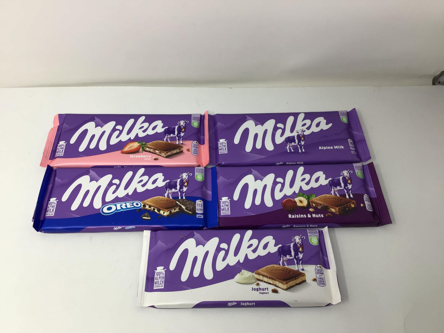 Milka Chocolate Bars Assorted Bundle of 5 (Bundle #1)