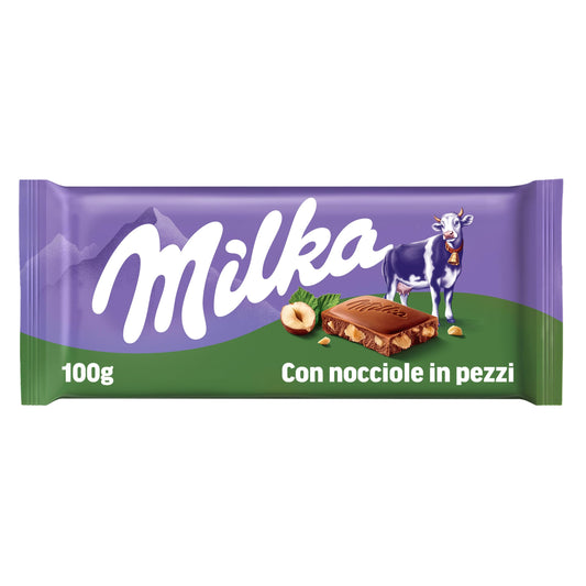 Milka Milk Chocolate with Chopped Hazelnuts (HASELNUSS), 3.52-Ounce Bars (Pack of 20)