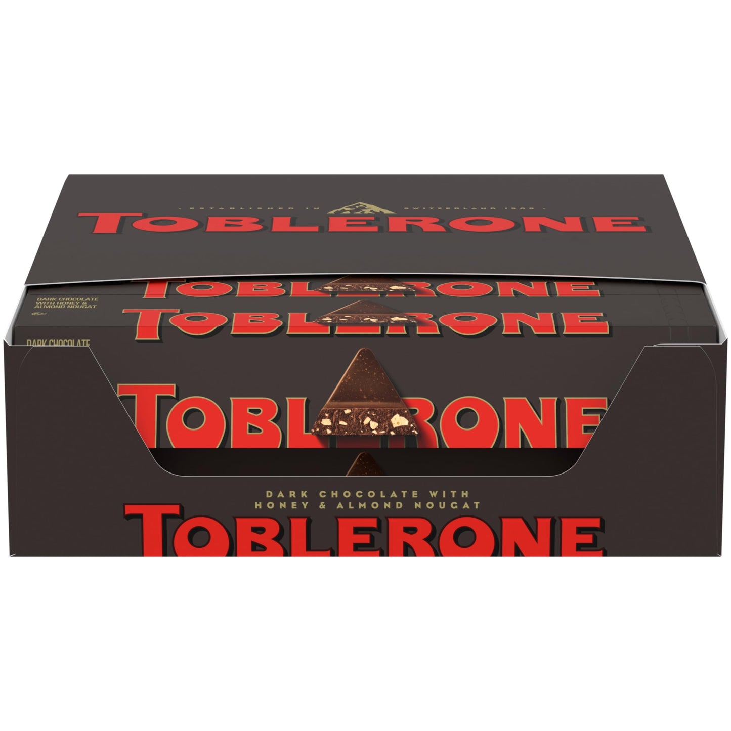 Toblerone Dark Chocolate Bar with Honey and Almond Nougat, 20 - 3.52 oz Bars