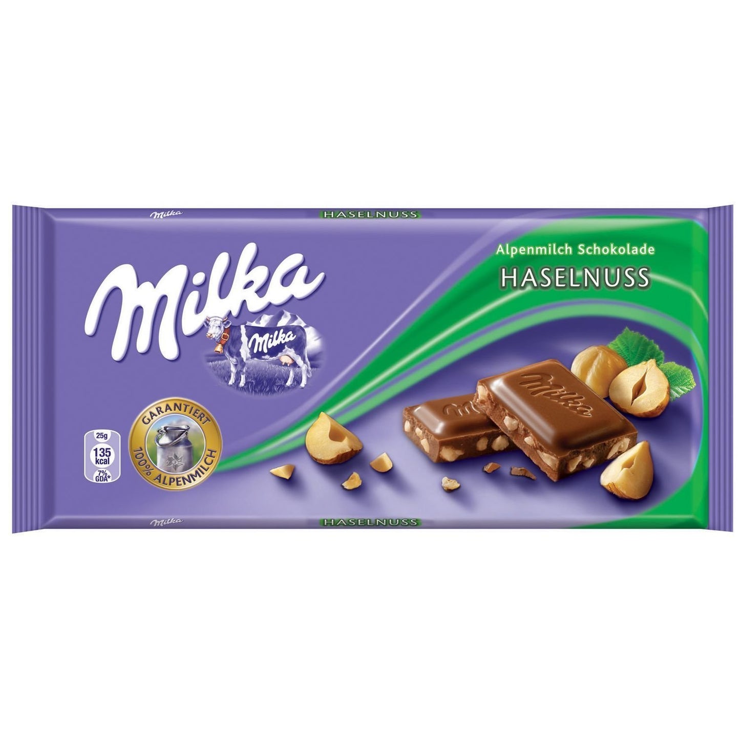 Milka Milk Chocolate Hazelnut, 3.52-ounce Bars (Pack of 10)