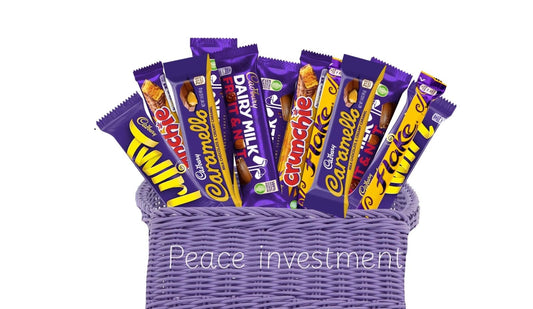 Cadbury Chocolate Large - 12 Chocolate Bars Different Varieties of Chocolates Delicious Cadbury Chocolate :packaged by peace merchandise