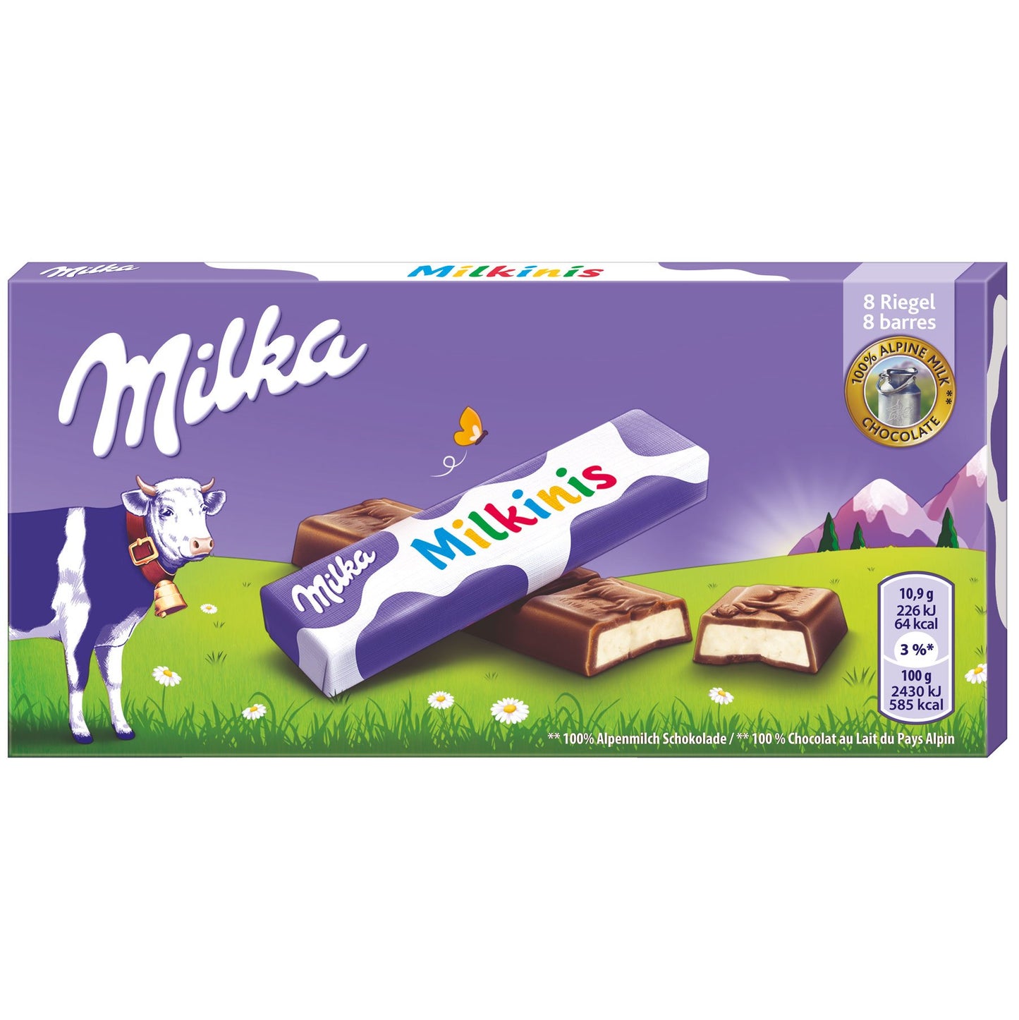 Milka Milkinis Chocolate Bars, 87.5g/3.09oz (Pack of 4)