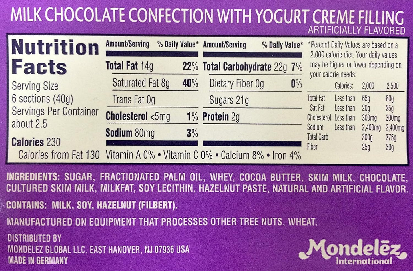 World's Best Milka Chocolate - Yogurt, 10 Bars